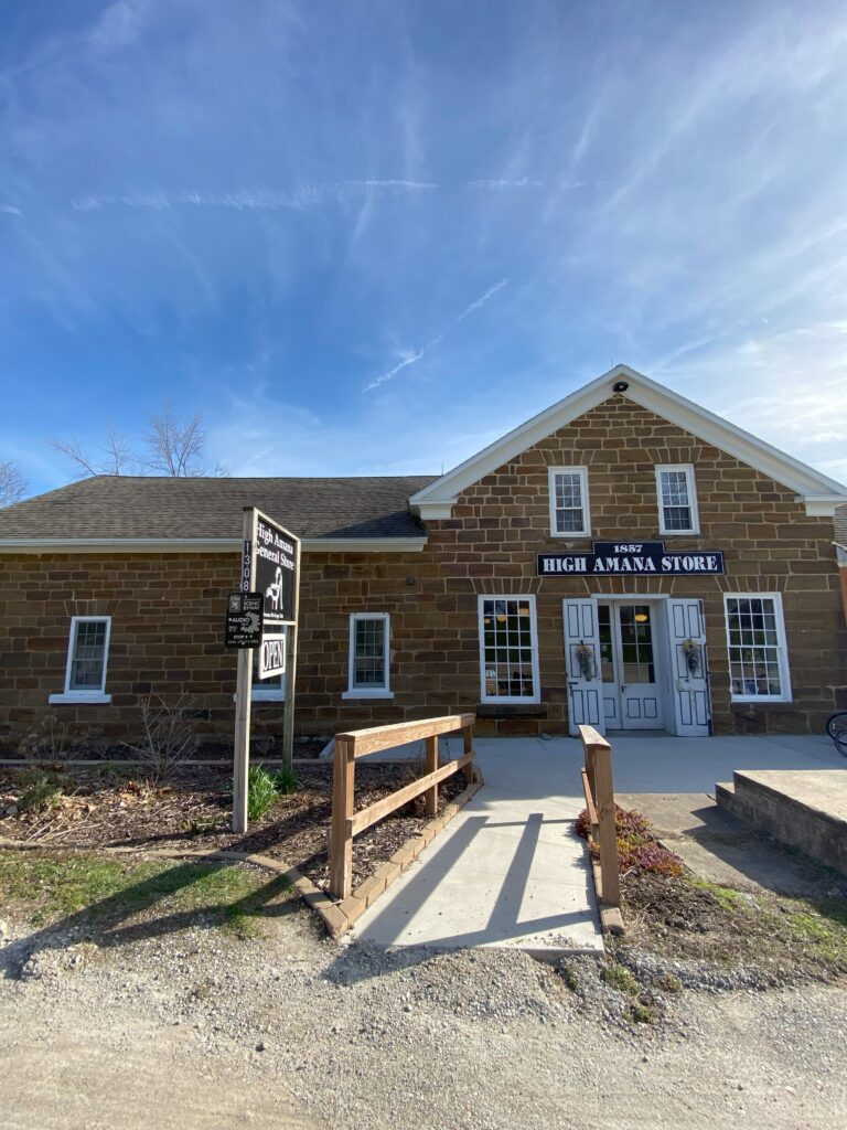 The exterior and interior of the High Amana Store, which was established back in 1857, remain virtually unchanged today. This working store is managed by the Amana Heritage Society. 