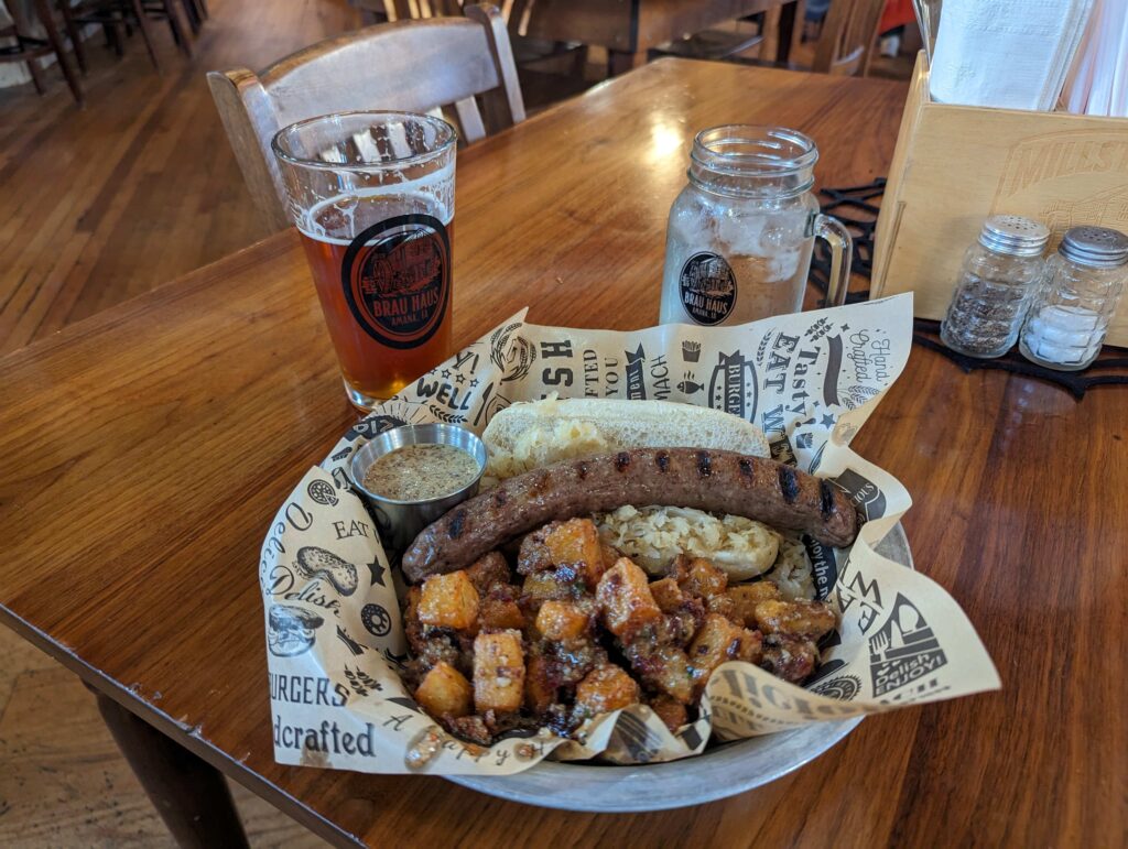 German-style pub food is available at the Brau Haus. Photo by M. Kellner